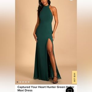 Lulus captured your heart maxi dress halter